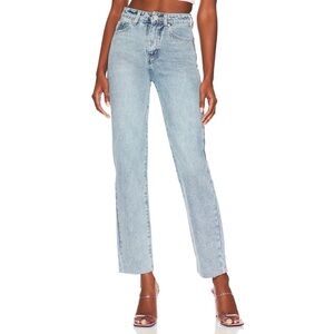 NWT Superdown High Rise Straight Leg Light Wash Jeans
